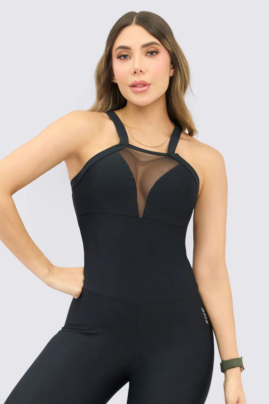 Jumpsuit with Breathable Mesh